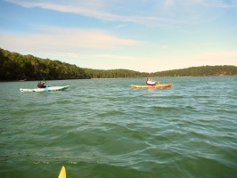 Johnny and Kris Kayaking at Cliff Pond IMG 4036